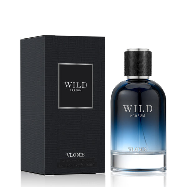 VLONIS WILD Eau de Toilette 100ml dark blue bottle with box - fresh woody outdoor men's cologne