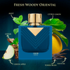 VLONIS AMOR fragrance pyramid notes chart - citrus aromatic men's perfume with bergamot rosemary and musk