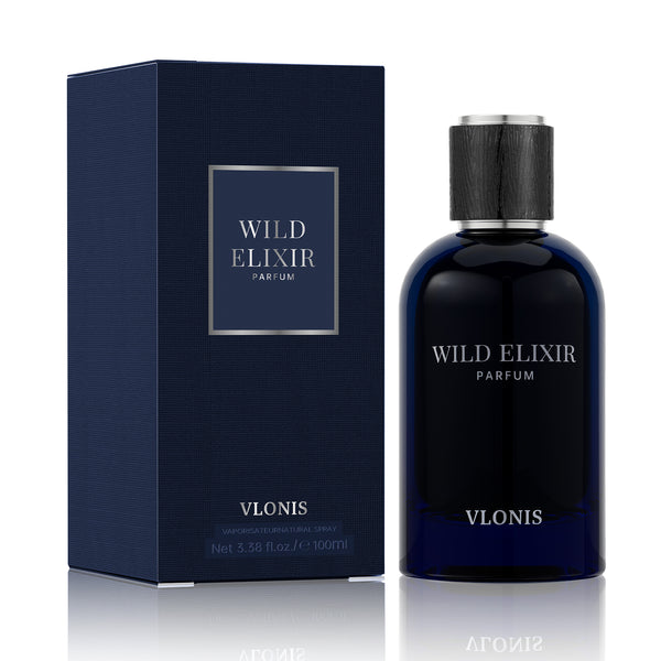 VLONIS WILD ELIXIR EDP Intense 100ml bottle with box - premium deep woody spicy men's cologne