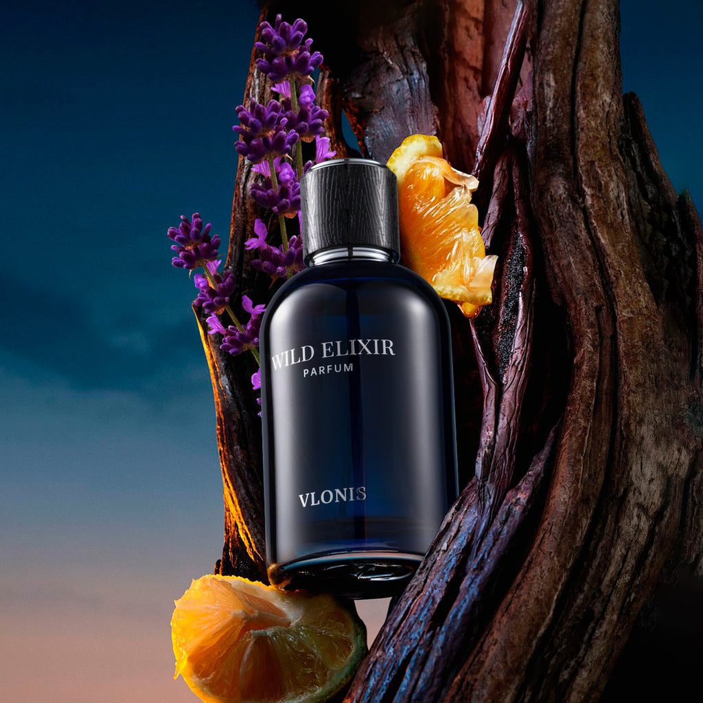 WILD ELIXIR vs WILD comparison side by side - VLONIS men's fragrance collection upgrade