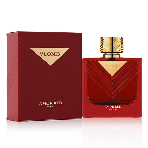 VLONIS AMOR RED Eau de Parfum 100ml red bottle with box - bold spicy woody men's cologne best seller